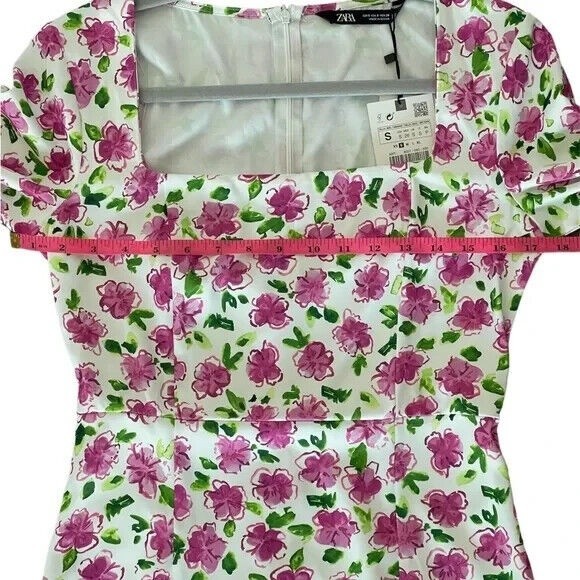 Zara Women's Dress Floral Midi Size S NEW - Picture 11 of 12
